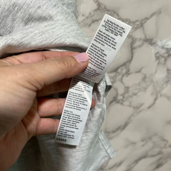 𝅺Topshop Tie Back tank Top sleeveless Heather Grey - Picture 4 of 10